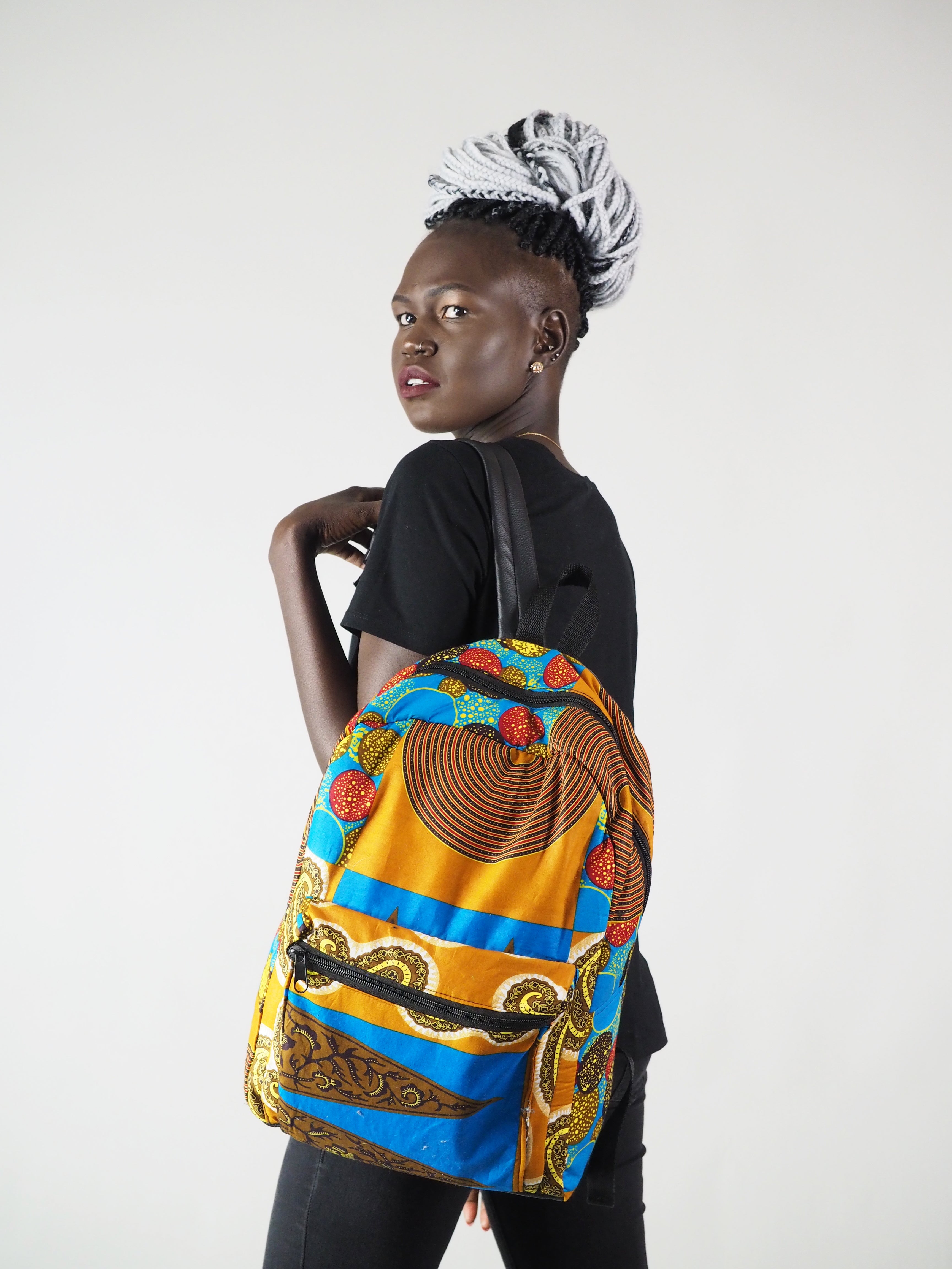 BOWBOW HANDMADE AFRICAN PRINT BACK PACK - Afreekline