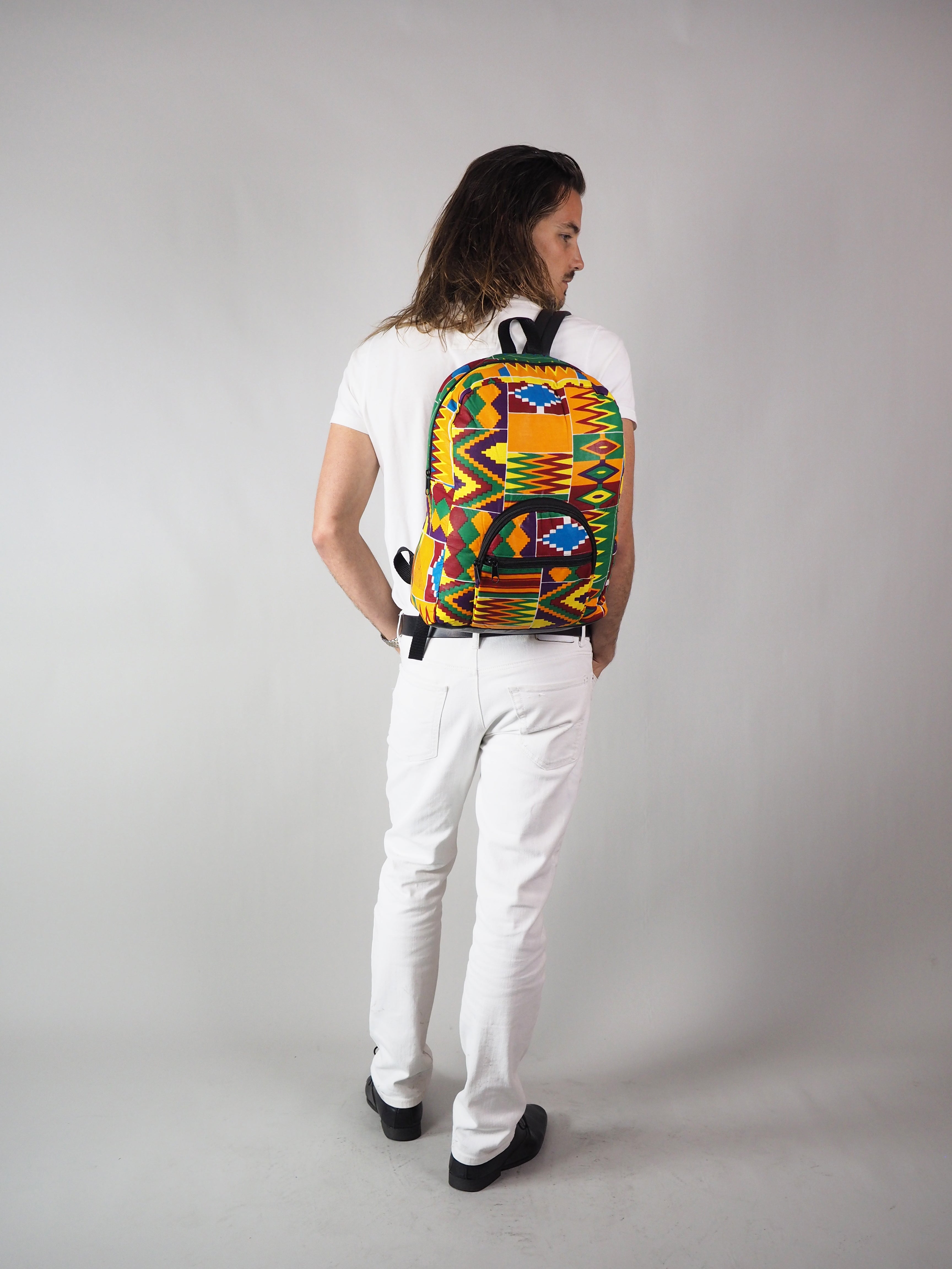 JE-SUN HANDMADE AFRICAN PRINT BACK PACK - Afreekline