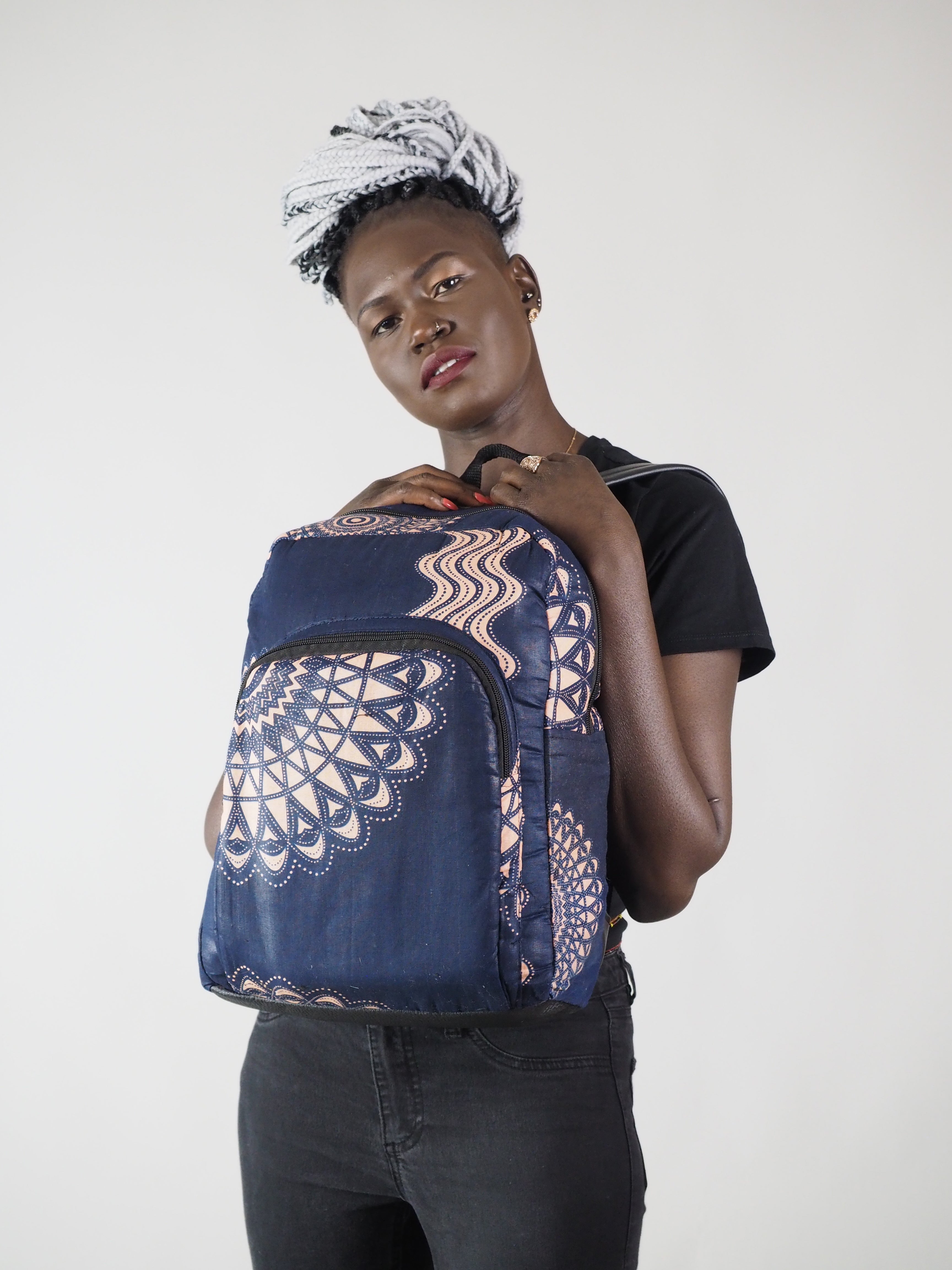 GLED HANDMADE AFRICAN PRINT BACK PACK - Afreekline