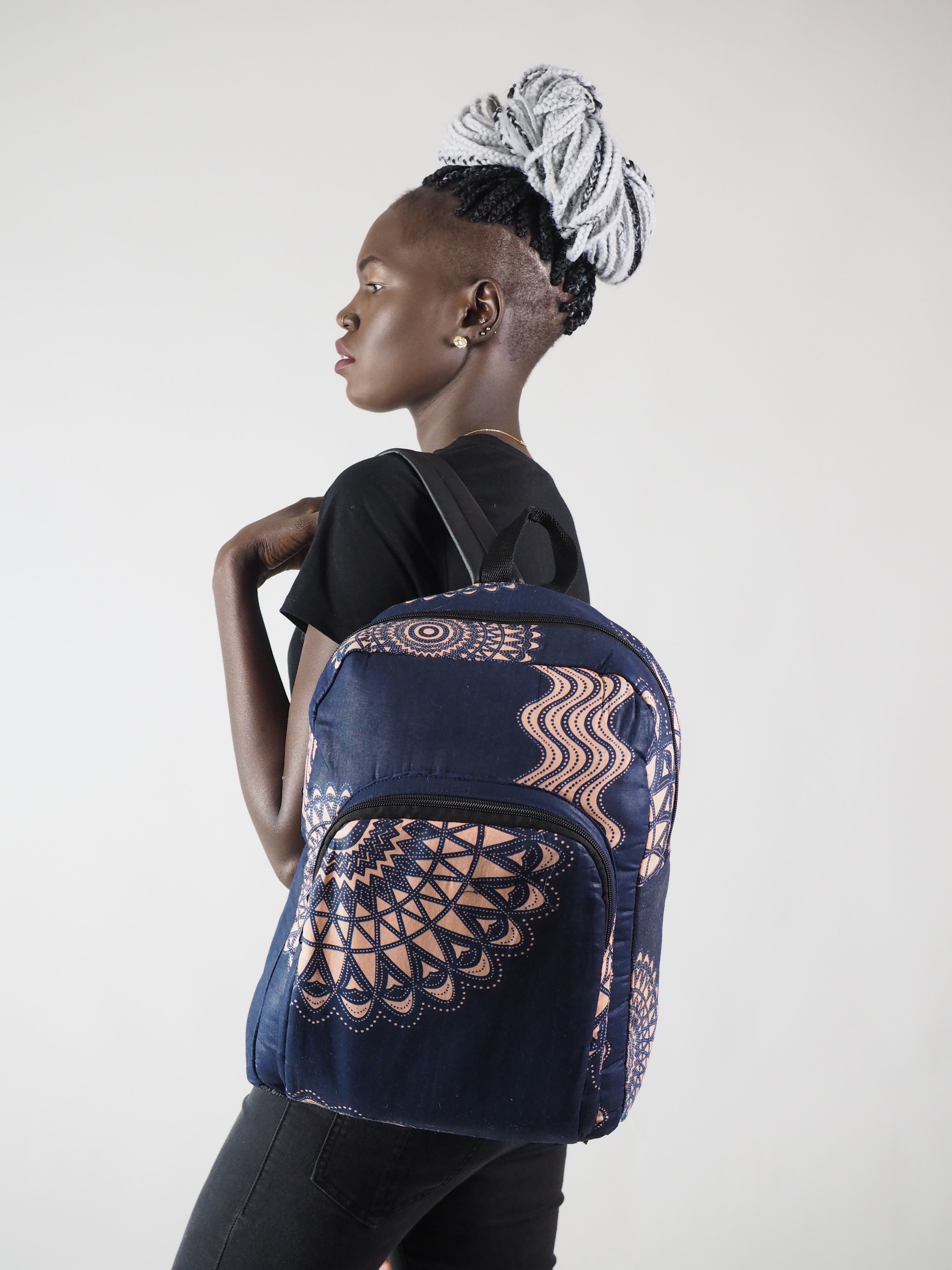 GLED HANDMADE AFRICAN PRINT BACK PACK - Afreekline