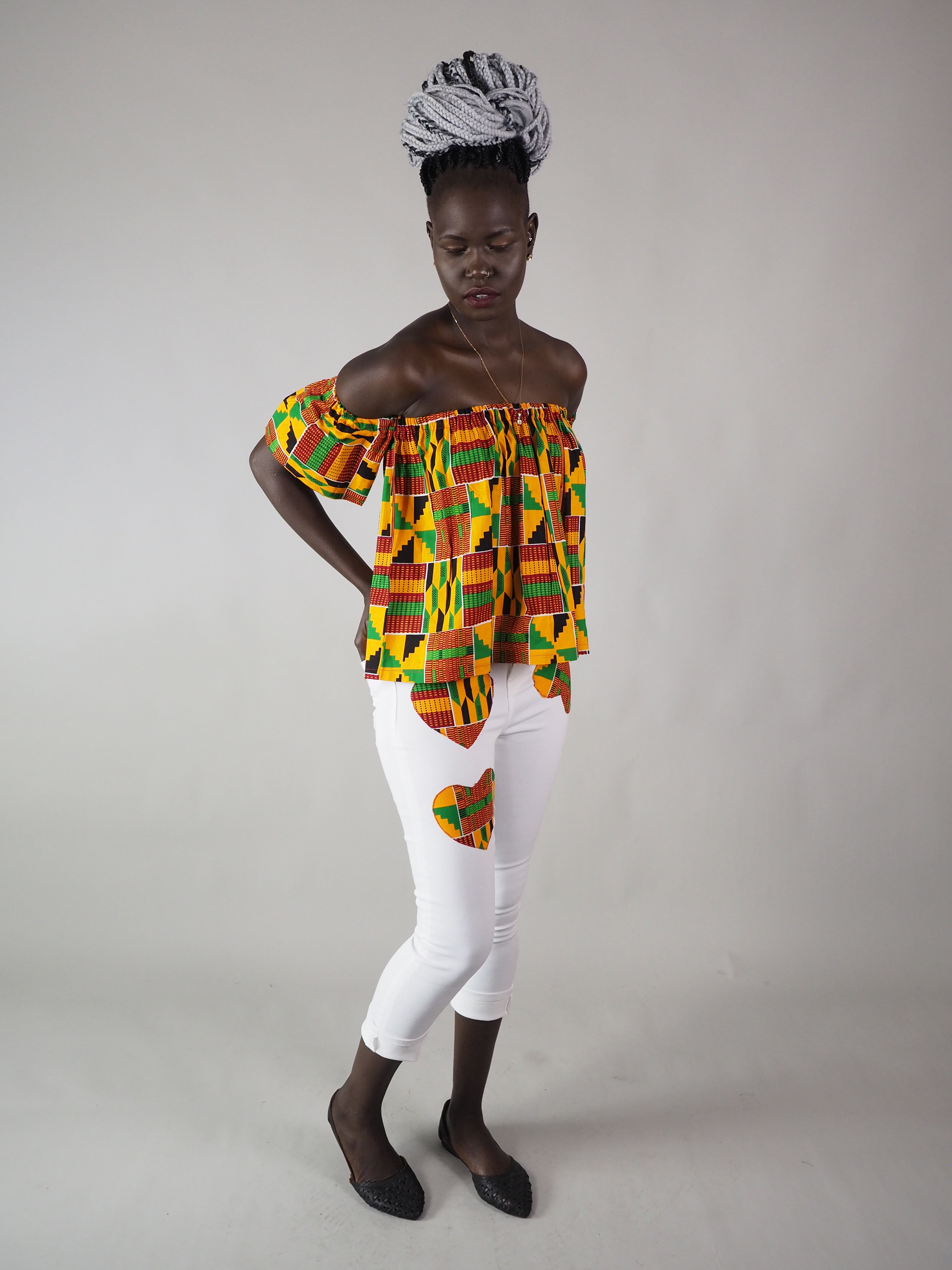 AFRICAN PRINT OFF-SHOULDER STACY TOP - Afreekline