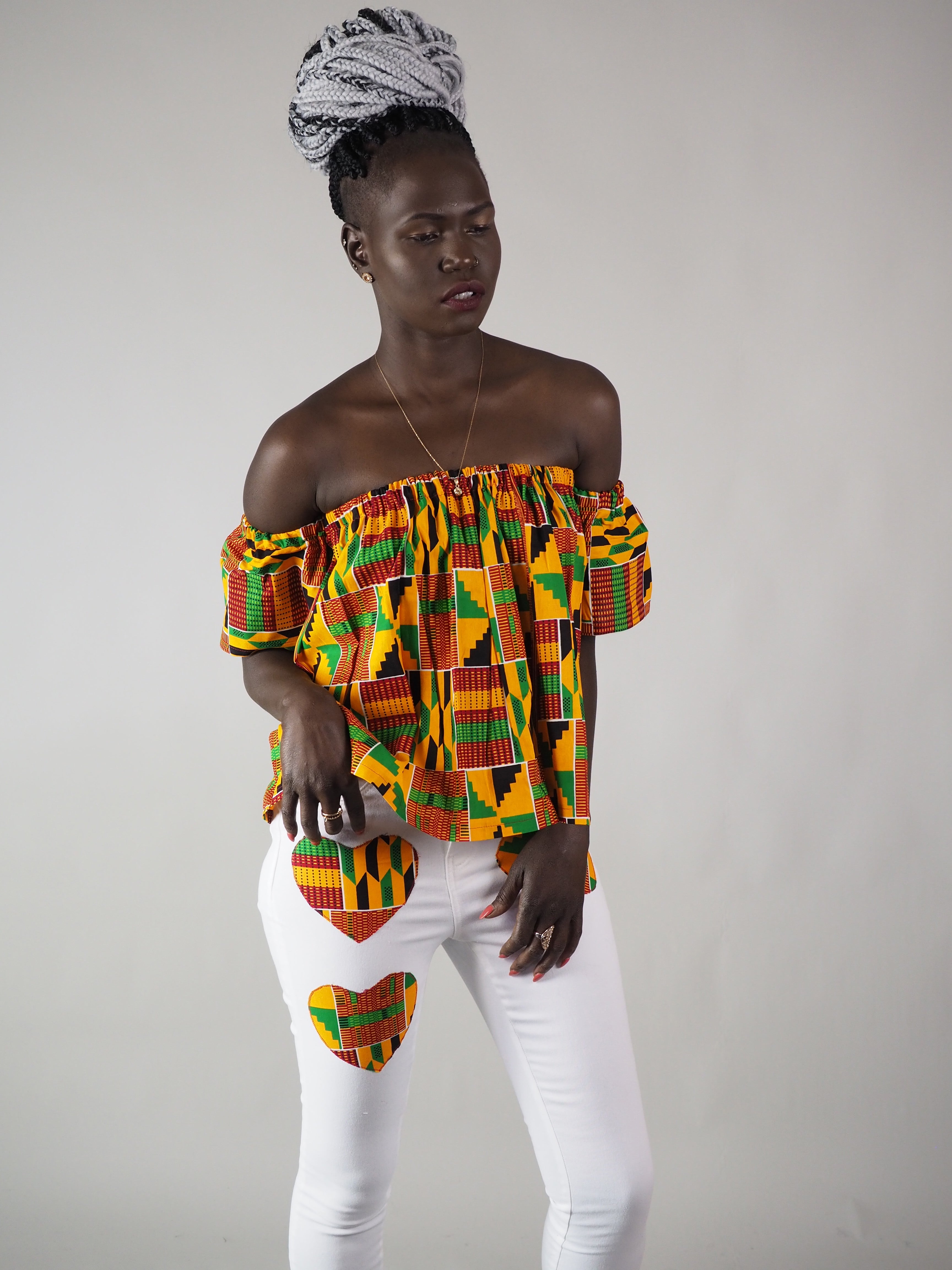 AFRICAN PRINT OFF-SHOULDER STACY TOP - Afreekline