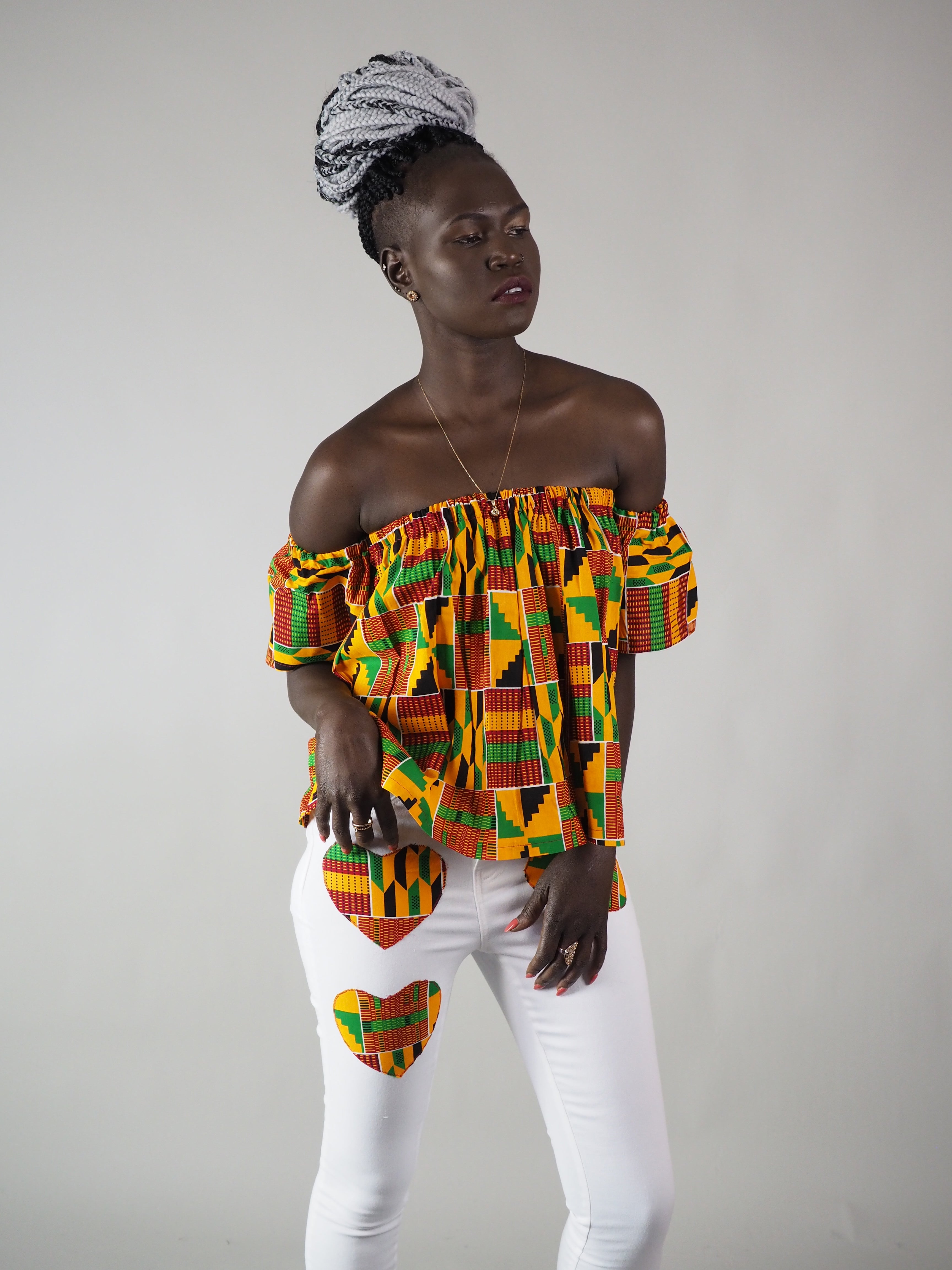 AFRICAN PRINT OFF-SHOULDER STACY TOP - Afreekline