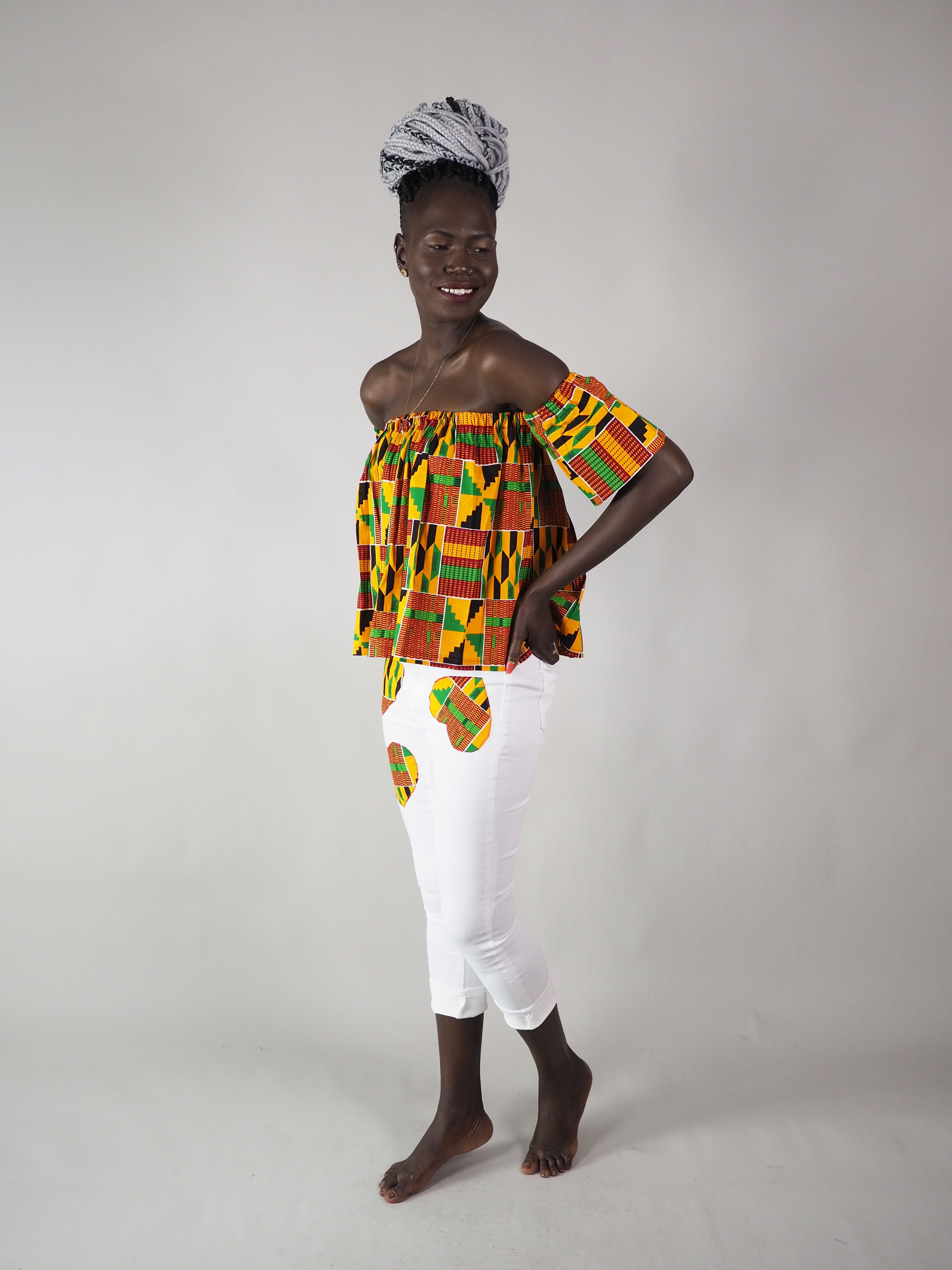 AFRICAN PRINT OFF-SHOULDER STACY TOP - Afreekline