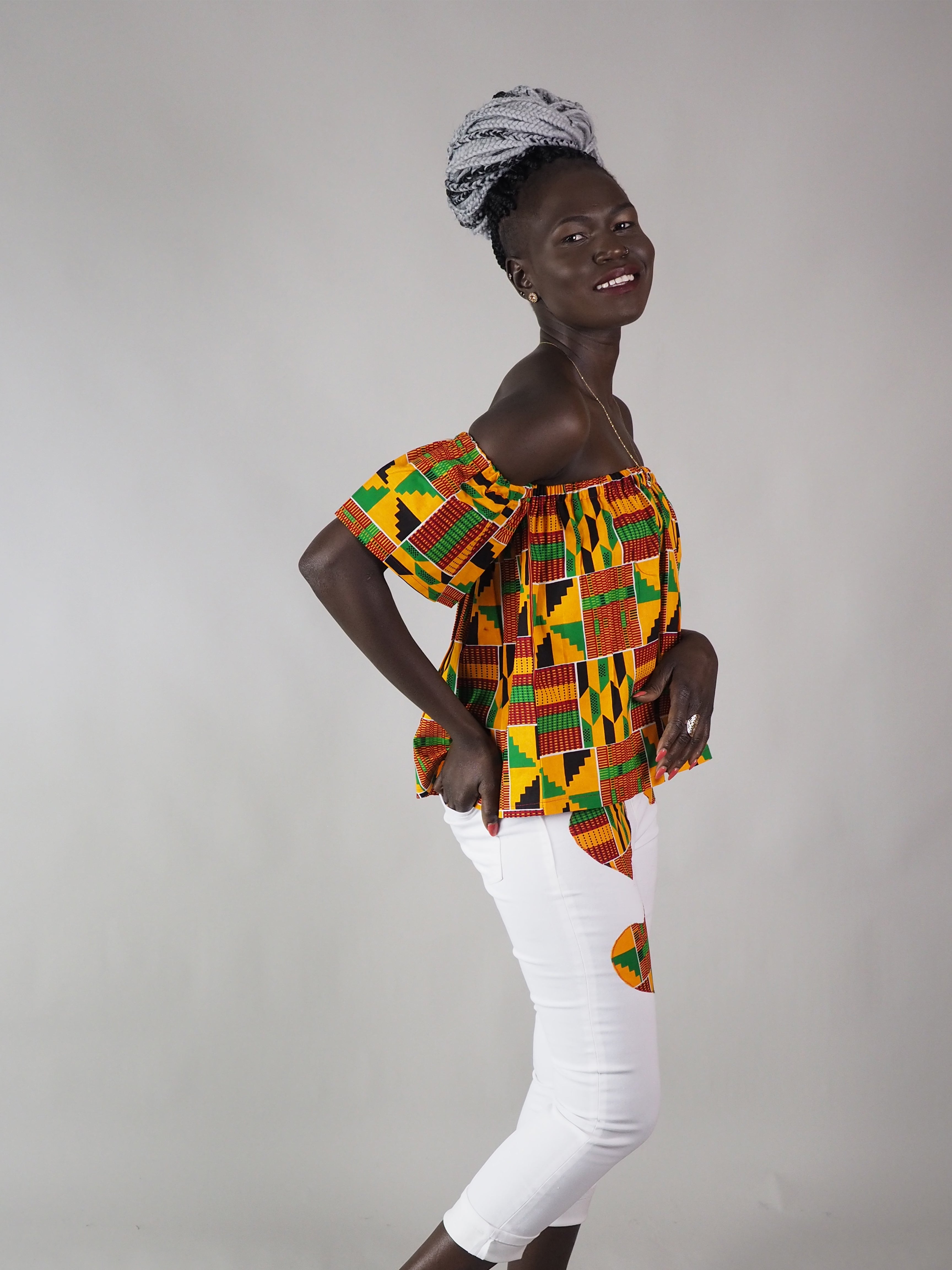 AFRICAN PRINT OFF-SHOULDER STACY TOP - Afreekline