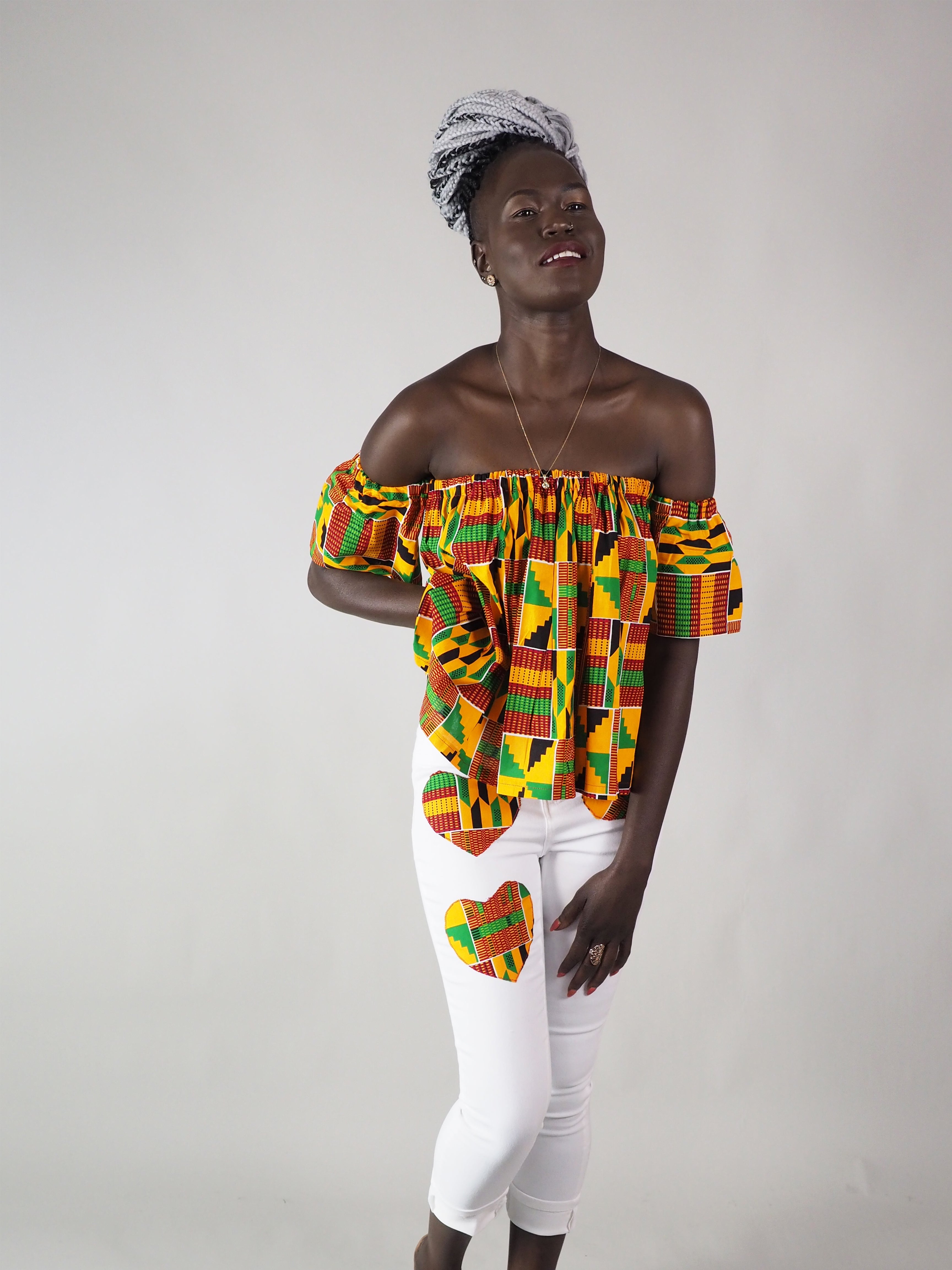 AFRICAN PRINT OFF-SHOULDER STACY TOP - Afreekline