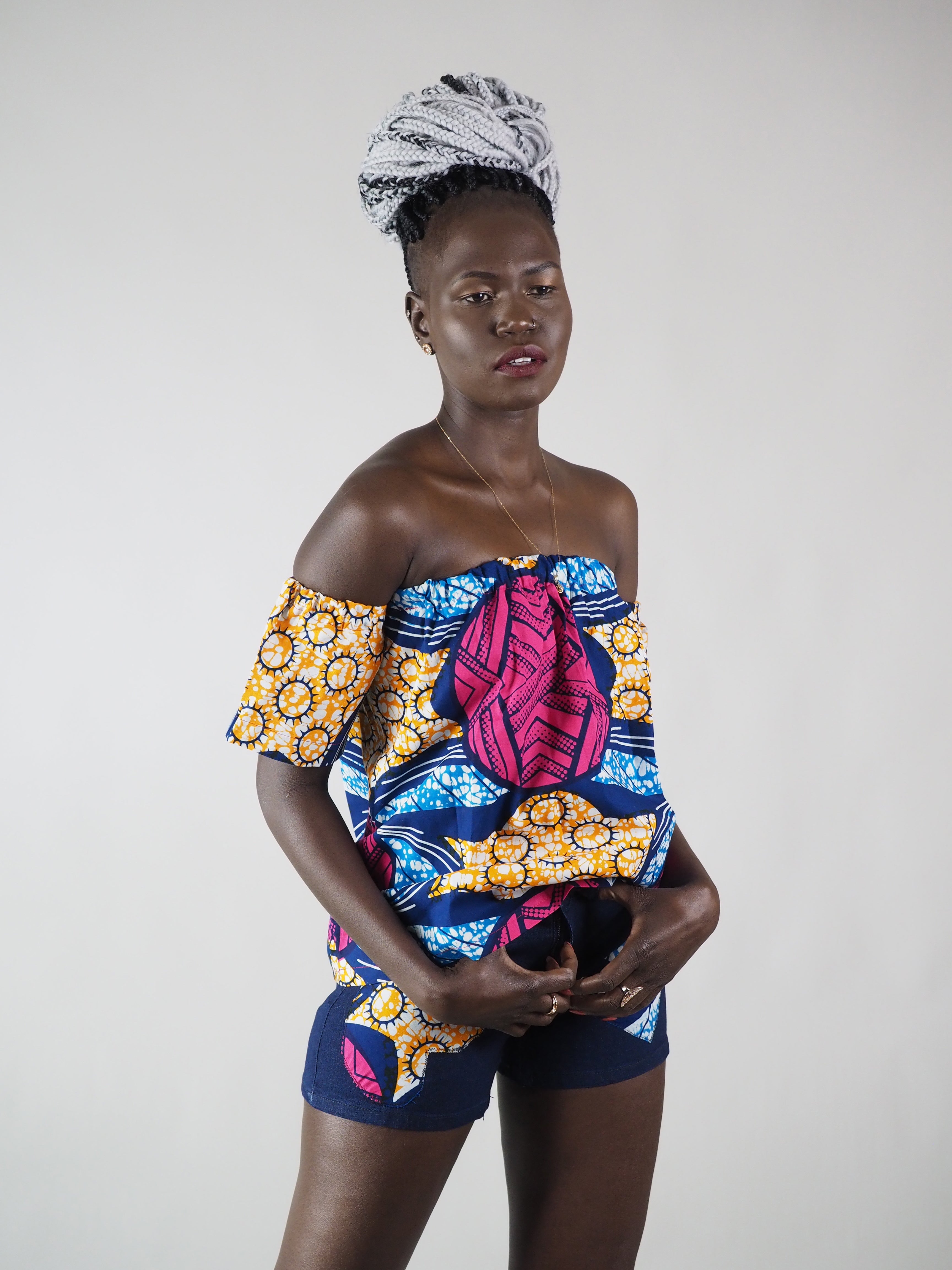 AFRICAN PRINT OFF-SHOULDER STACY TOP - Afreekline