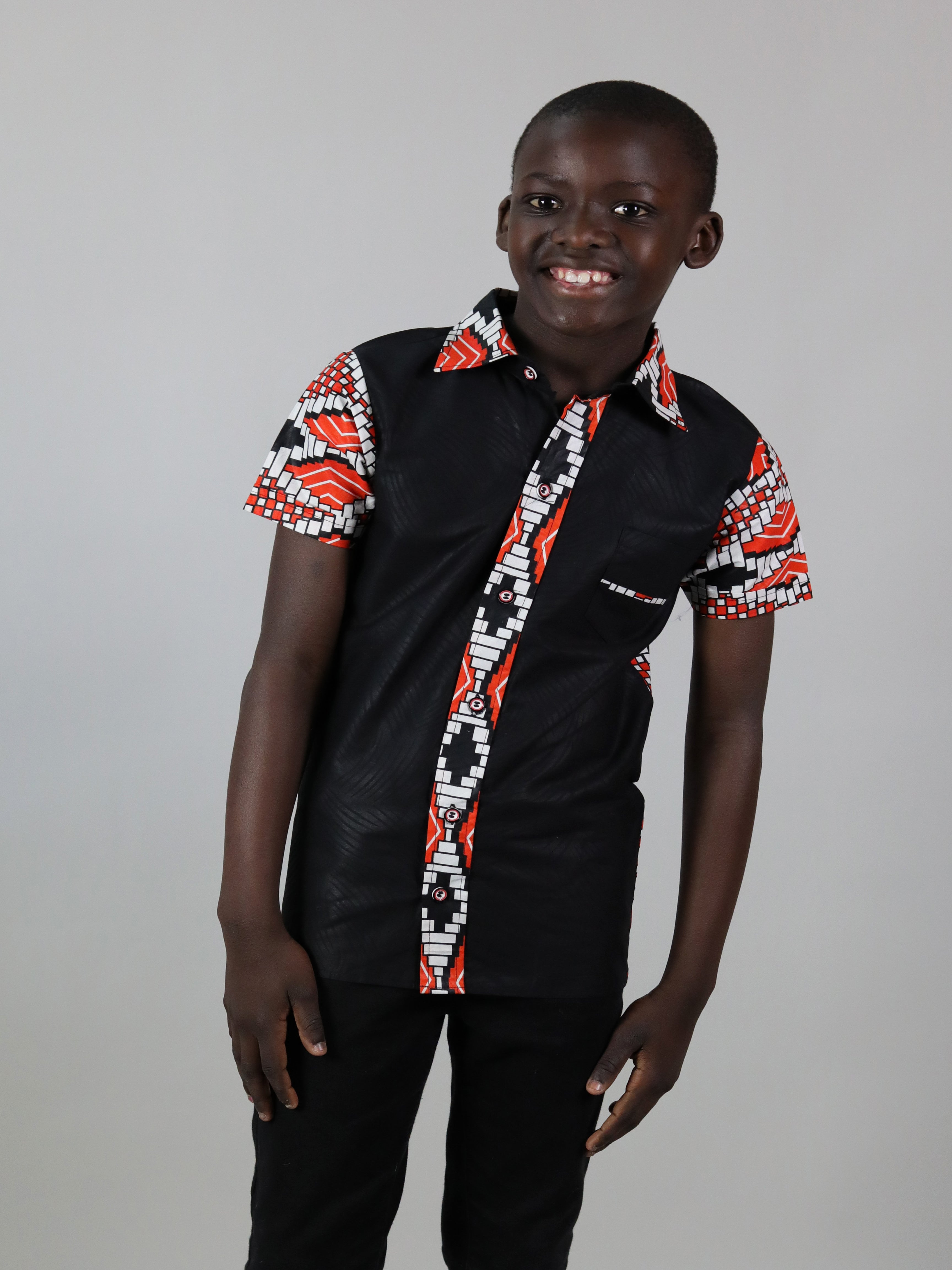 FORAH AFRICAN PRINT BOYS SHIRT - Afreekline